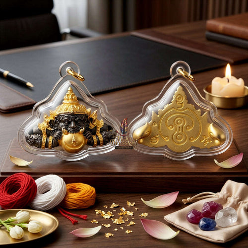 ✨ [Wealth-Multiplier] Sacred Phra Rahu "Ultimate Fortune-Builder" Talisman – Khao O Lineage Master-Blessed by Achan Plian (Karmic Success Relic) Thai Blessing Co By RURUECHA