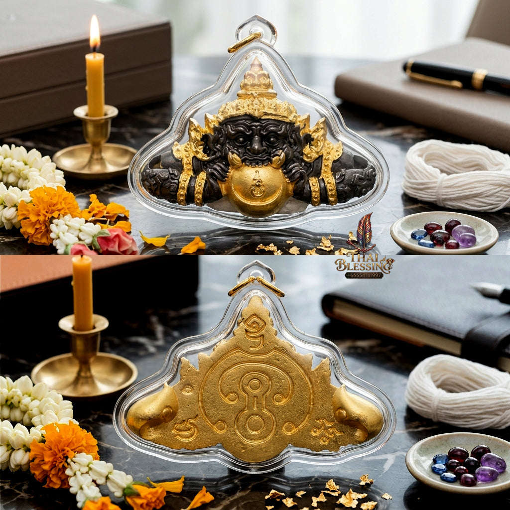 ✨ [Wealth-Multiplier] Sacred Phra Rahu "Ultimate Fortune-Builder" Talisman – Khao O Lineage Master-Blessed by Achan Plian (Karmic Success Relic) Thai Blessing Co By RURUECHA