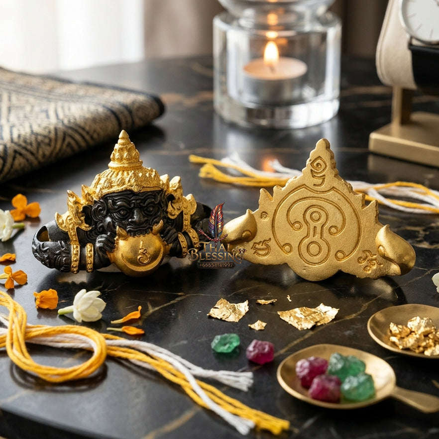 ✨ [Wealth-Multiplier] Sacred Phra Rahu "Ultimate Fortune-Builder" Talisman – Khao O Lineage Master-Blessed by Achan Plian (Karmic Success Relic) Thai Blessing Co By RURUECHA
