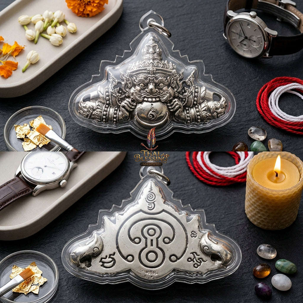 ✨ [Wealth-Multiplier] Sacred Phra Rahu "Ultimate Fortune-Builder" Talisman – Khao O Lineage Master-Blessed by Achan Plian (Karmic Success Relic) Thai Blessing Co By RURUECHA