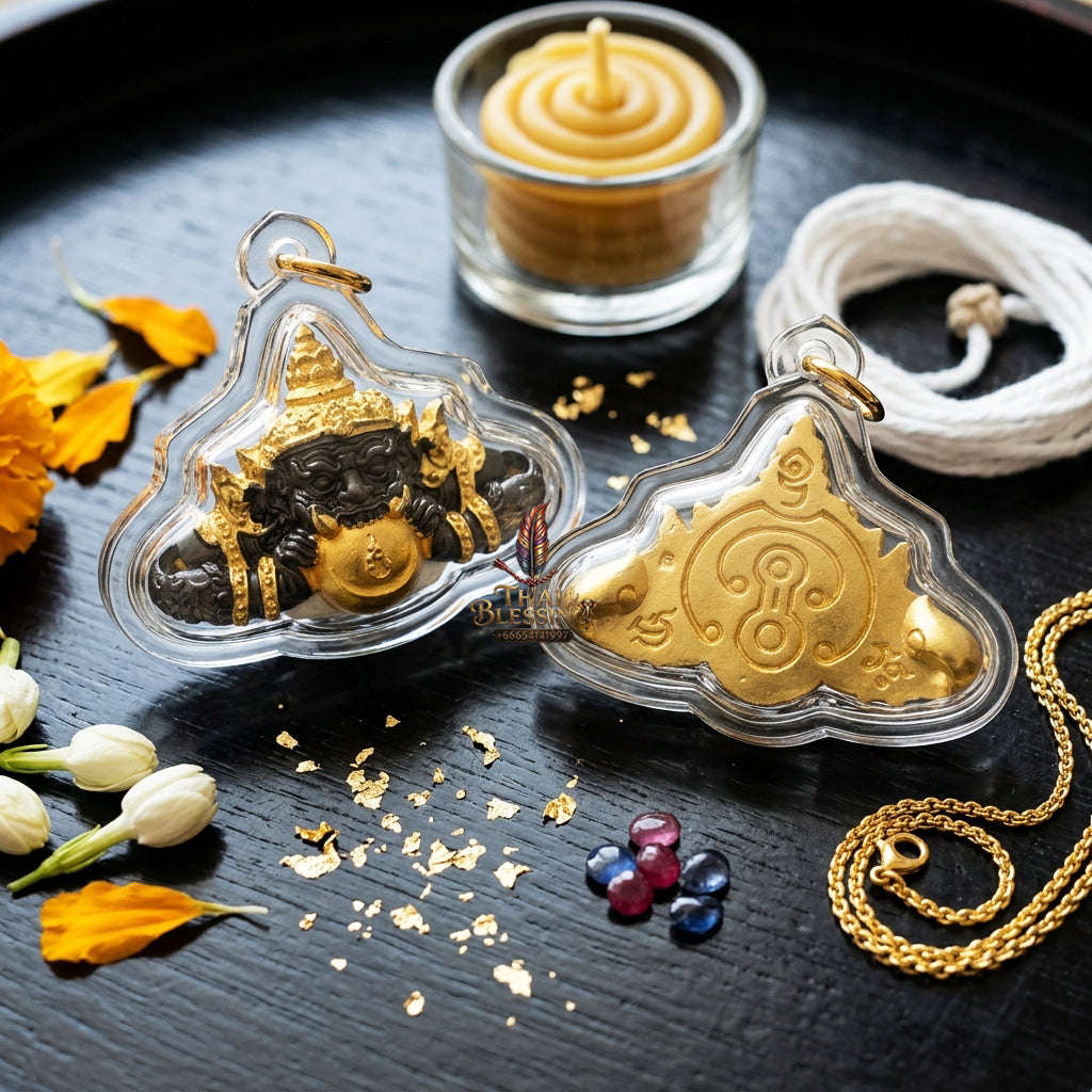 ✨ [Wealth-Multiplier] Sacred Phra Rahu "Ultimate Fortune-Builder" Talisman – Khao O Lineage Master-Blessed by Achan Plian (Karmic Success Relic) Thai Blessing Co By RURUECHA
