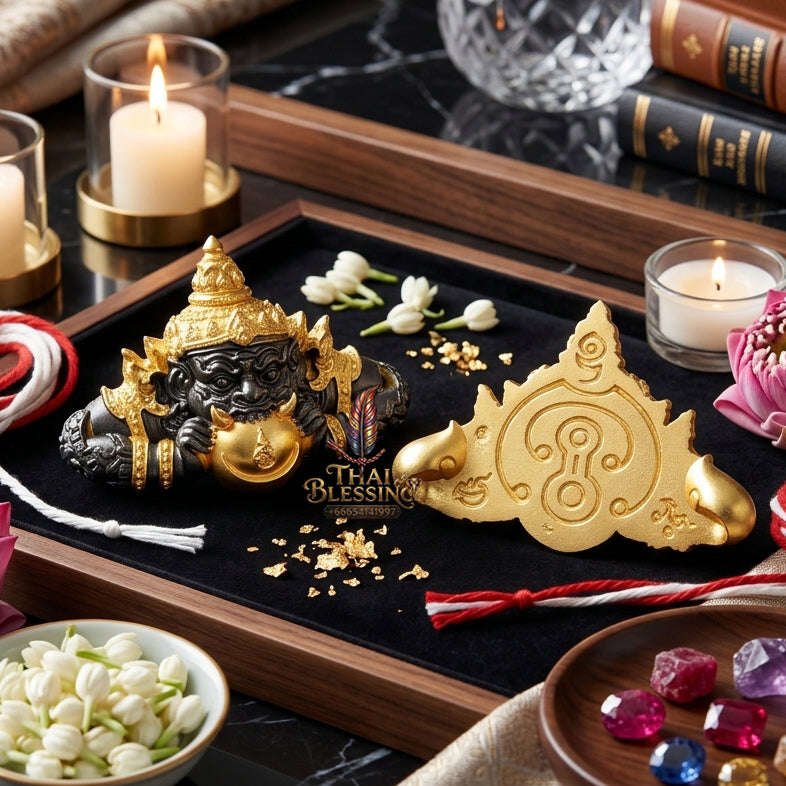 ✨ [Wealth-Multiplier] Sacred Phra Rahu "Ultimate Fortune-Builder" Talisman – Khao O Lineage Master-Blessed by Achan Plian (Karmic Success Relic) Thai Blessing Co By RURUECHA