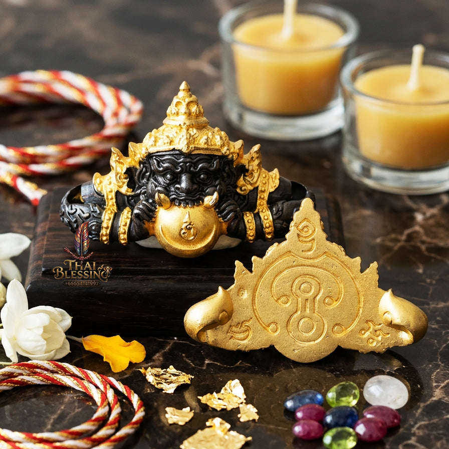 ✨ [Wealth-Multiplier] Sacred Phra Rahu "Ultimate Fortune-Builder" Talisman – Khao O Lineage Master-Blessed by Achan Plian (Karmic Success Relic) Thai Blessing Co By RURUECHA