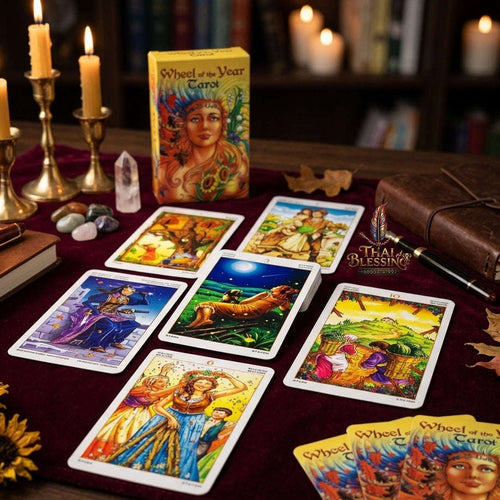 ✨ Wheel Of Year Tarot Deck Family Gathering Cards Game Leisure Party Table Game Fortune-telling Prophecy Divination Tarot Cards Thai Blessing Co By RURUECHA