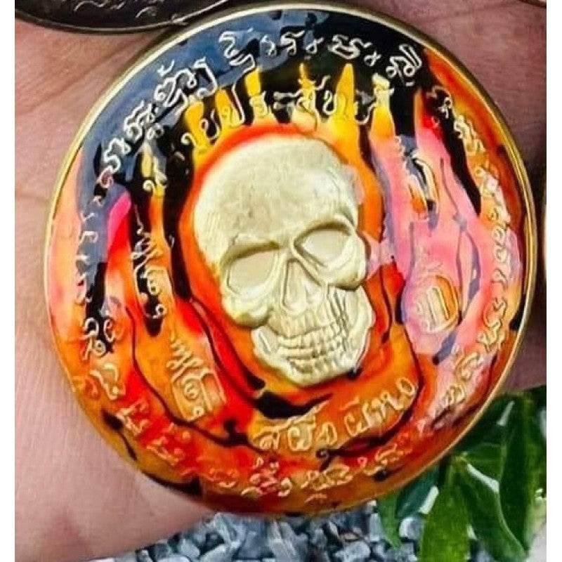 Whispering Spirit Charm Balm - Thai Metta Oil for Love, Wealth & Business Fortune -耳语灵符色膏 - 泰国人缘旺财灵性膏 Gold-plated metal with fire enamel