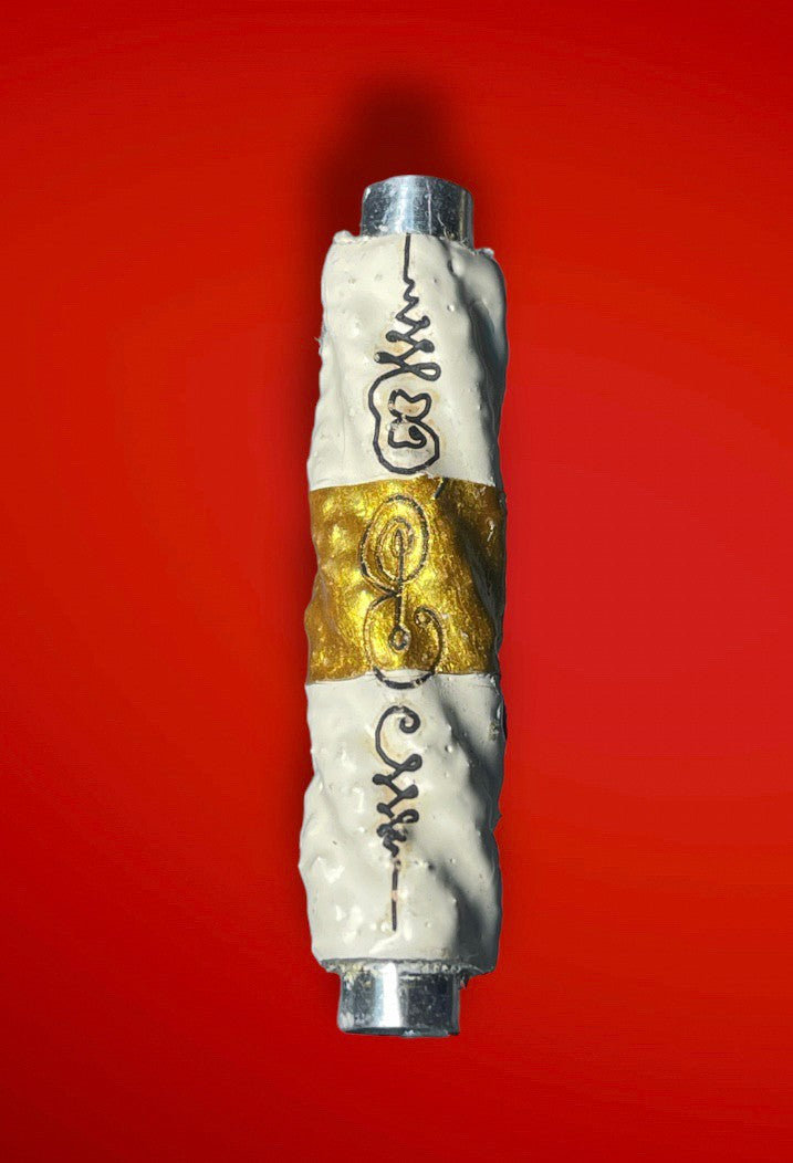 Thai Eel Takrud Charm for Success and Protection - White Eel Blessing