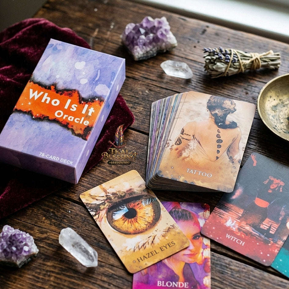 Who Is It Oracle Deck (78 Pcs Characteristics Edition) - 10.3x6cm Portrait Divination Cards for Relationship Readings, Future Partner Insights & Tarot Collectors Thai Blessing Co By RURUECHA