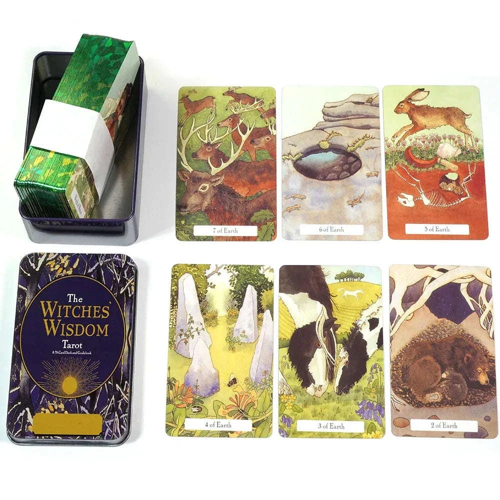 Wisdom Tarot Deck – 78 Premium Quality Cards with Guidebook in Metal Tin