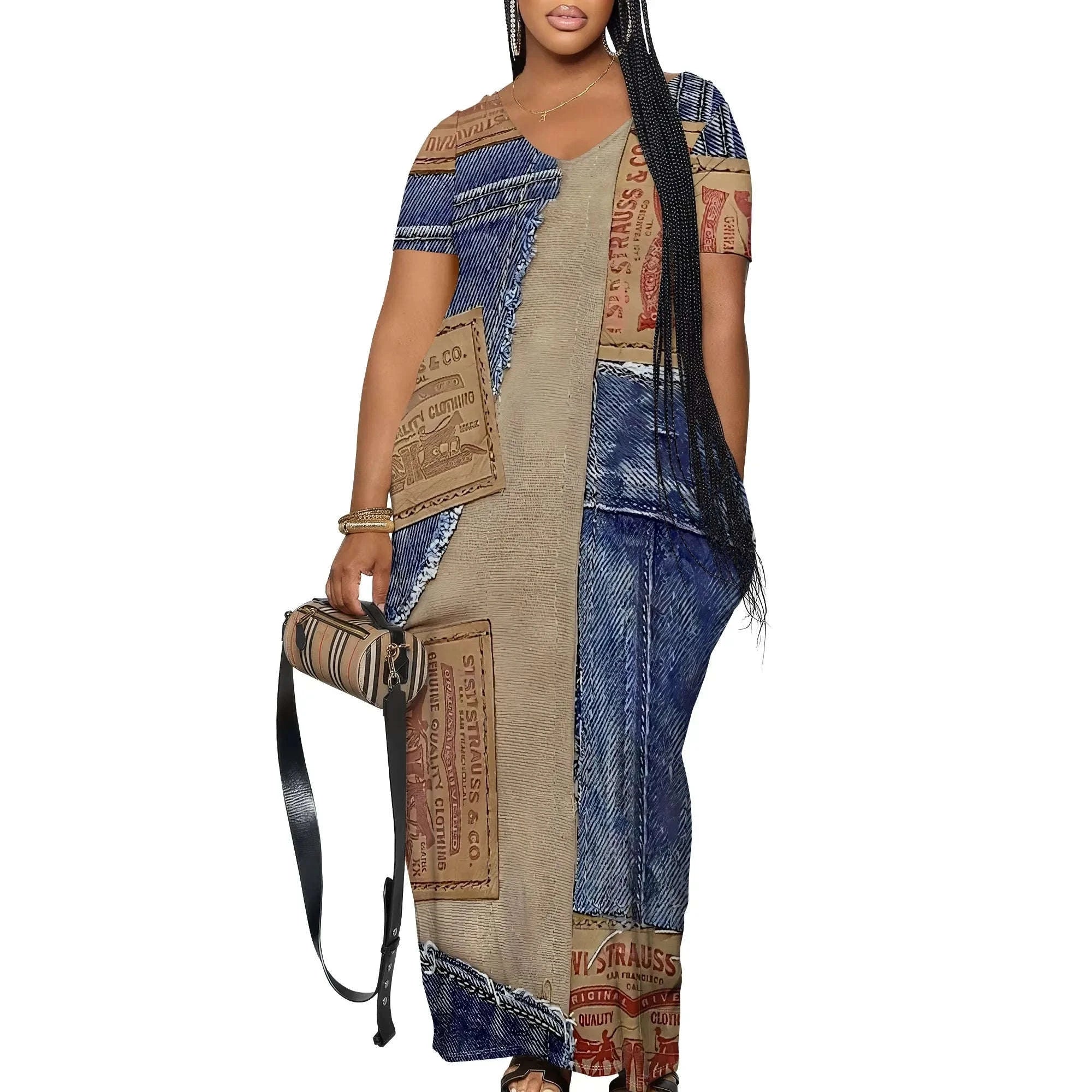 Women's Maxi Beach Dress with Pockets - Casual Summer Sundress