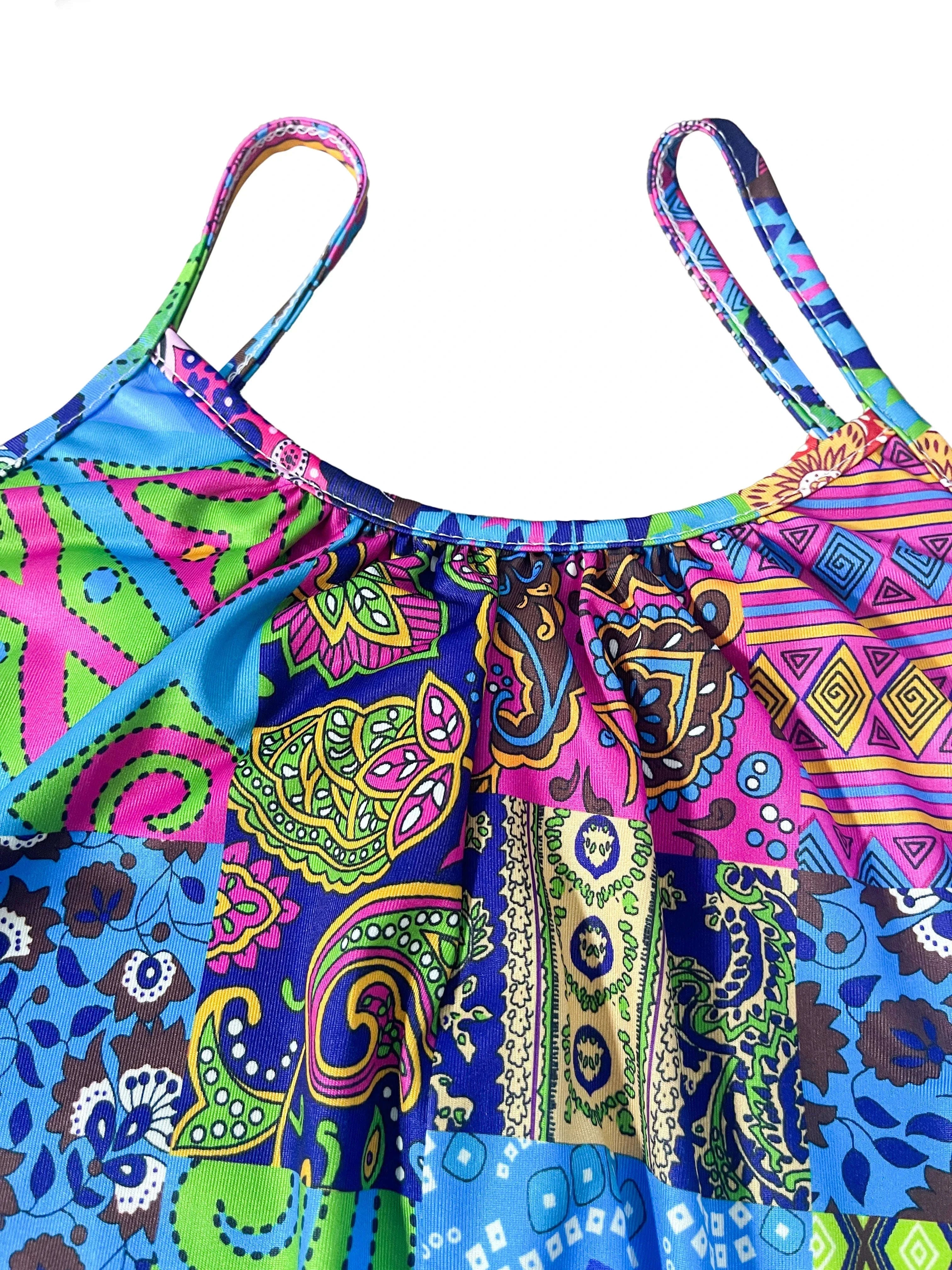 Women's Paisley Jumpsuit - Stylish Sleeveless Design for Spring/Summer Casual Wear