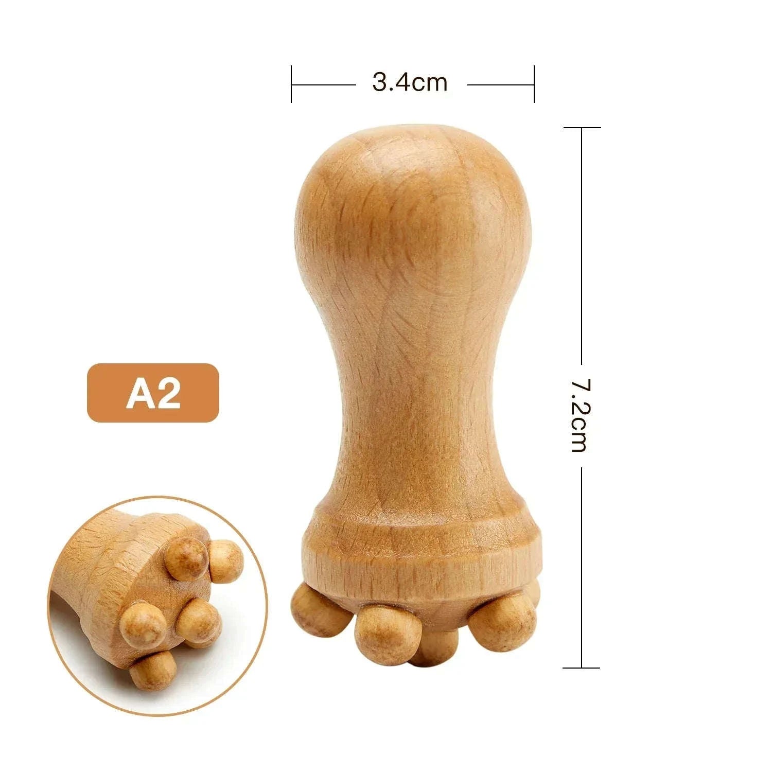 Wood Therapy Face Massager – Face Lifting Maderoterapia Gua Sha Wrinkle Remover, Skin Scraper, Anti-Cellulite Neck Lift Beauty Tool﻿ D