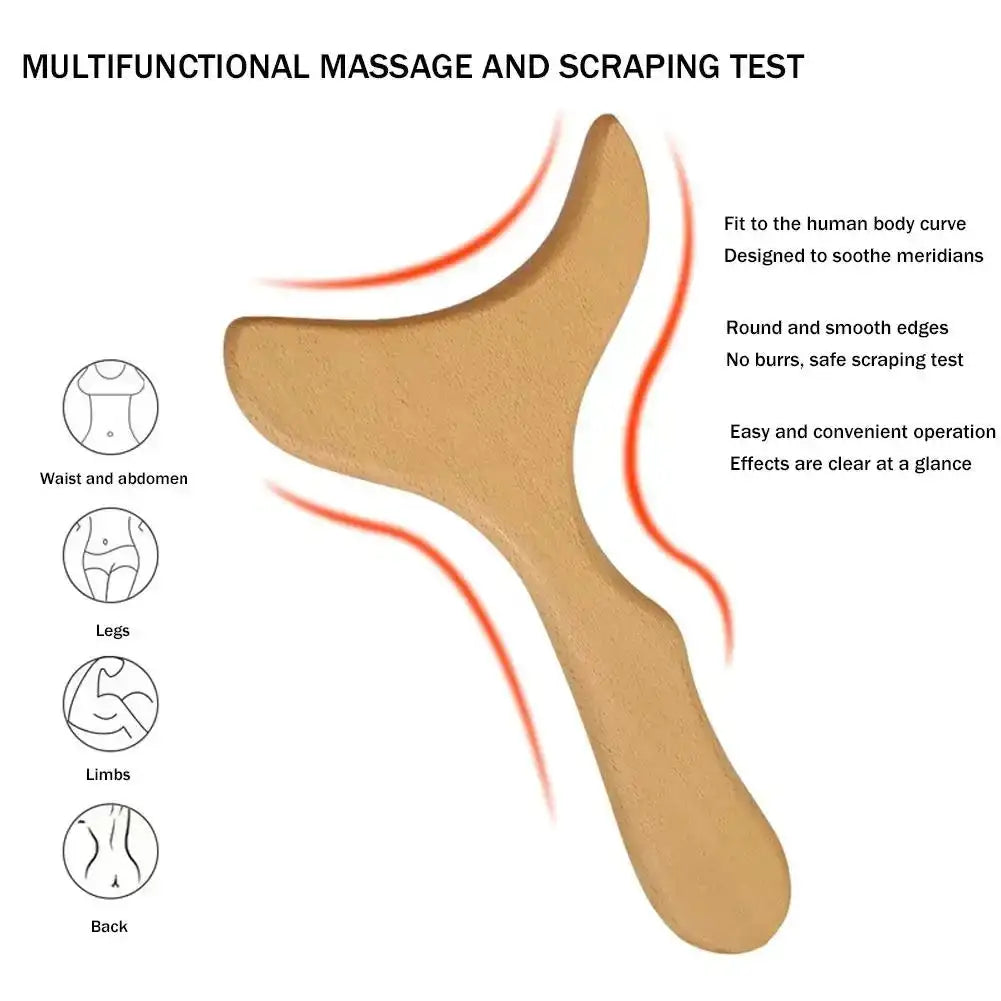 Wood Therapy Fascia Release Massage Tools – Wooden Lymphatic Drainage and Body Sculpting Massage Brush for Muscle Relaxation and Cellulite Reduction﻿