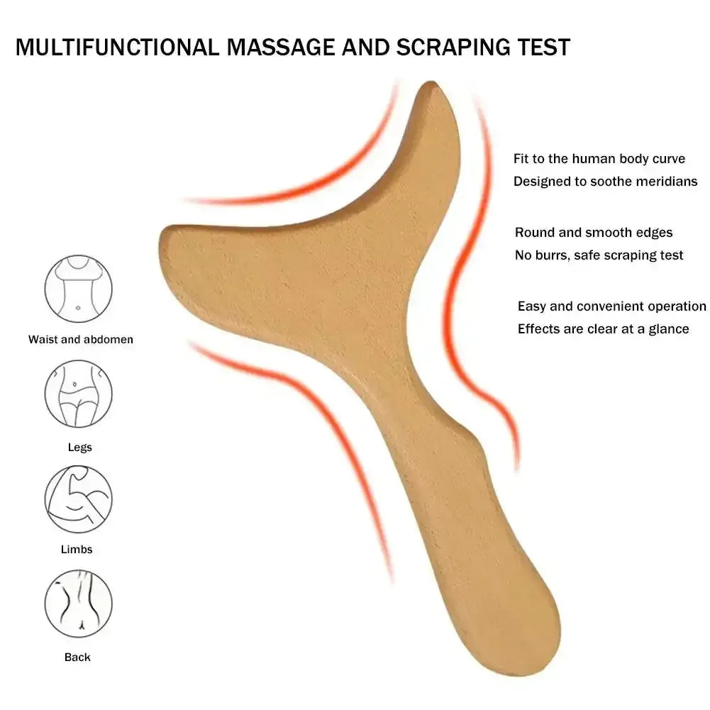 Wood Therapy Fascia Release Massage Tools – Wooden Lymphatic Drainage and Body Sculpting Massage Brush for Muscle Relaxation and Cellulite Reduction﻿