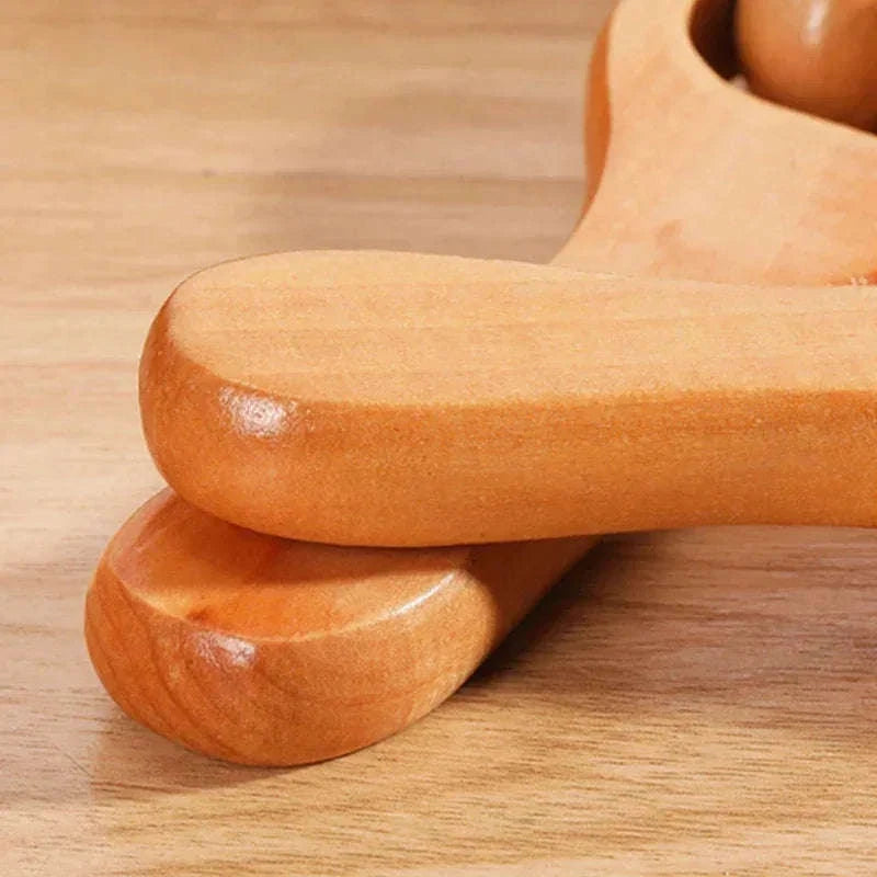 Wood Therapy Fascia Release Massage Tools – Wooden Lymphatic Drainage Massager for Body Sculpting, Cellulite Reduction, and Muscle Relaxation﻿