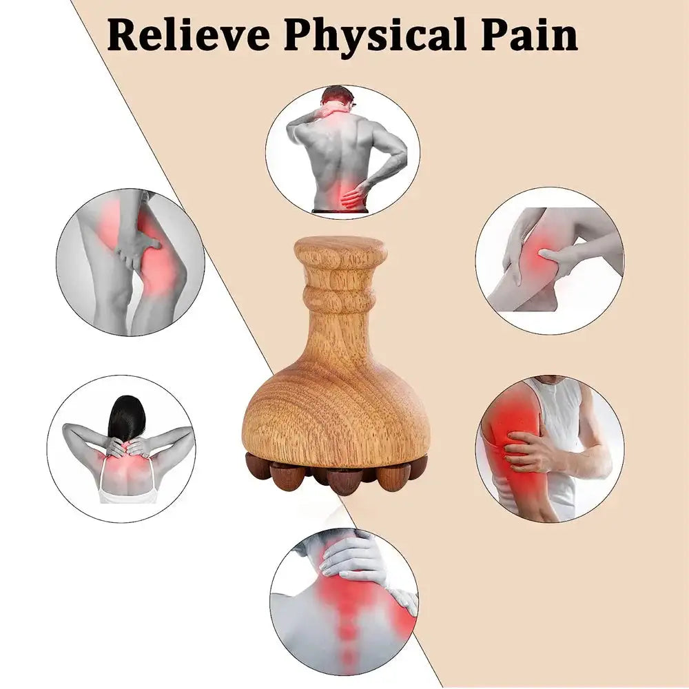 Wood Therapy Gua Sha Body Sculpting &amp; Fascia Release Massage Tool – Trigger Point & Lymphatic Drainage Cellulite Brush