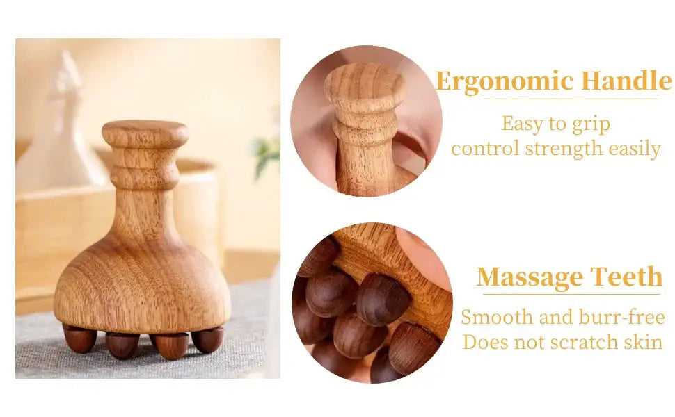 Wood Therapy Gua Sha Body Sculpting &amp; Fascia Release Massage Tool – Trigger Point & Lymphatic Drainage Cellulite Brush