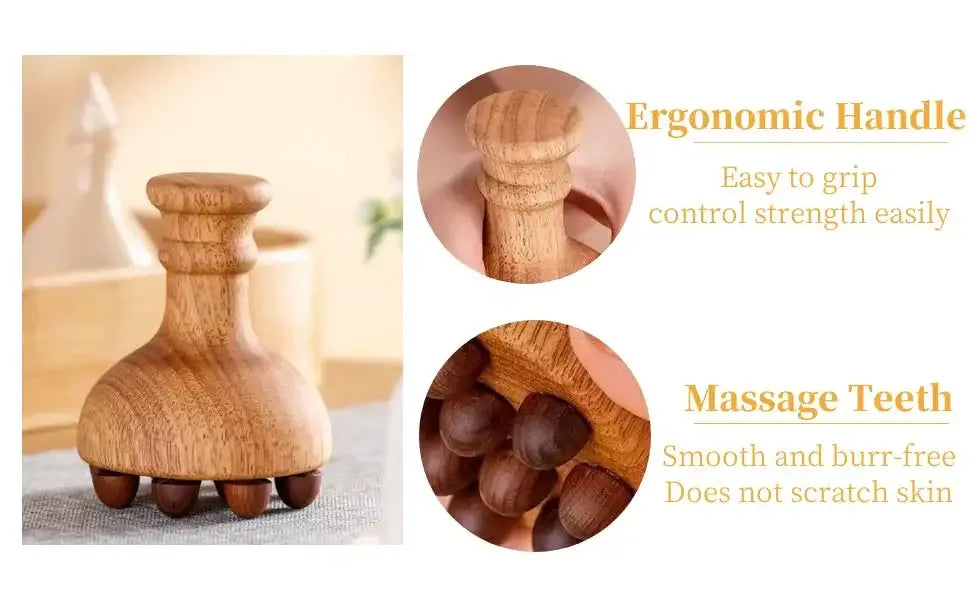 Wood Therapy Gua Sha Body Sculpting &amp; Fascia Release Massage Tool – Trigger Point & Lymphatic Drainage Cellulite Brush