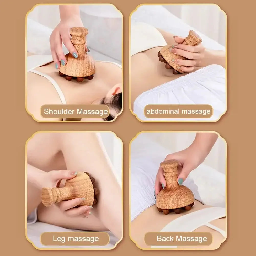 Wood Therapy Gua Sha Body Sculpting &amp; Fascia Release Massage Tool – Trigger Point & Lymphatic Drainage Cellulite Brush