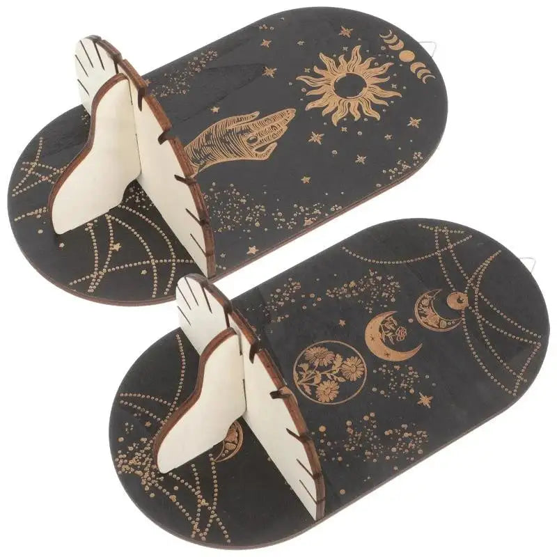 Bohemian Wooden Crystal Display Shelf – Floating Wall-Mounted Holder Rack for Crystals, Jewelry, and Home Decor