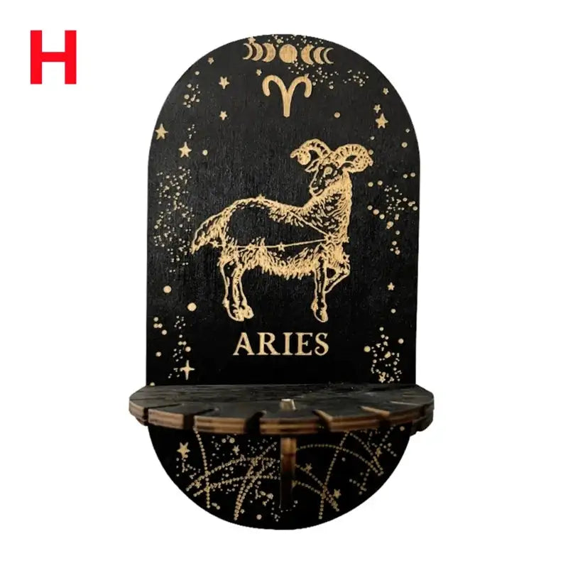 Bohemian Wooden Crystal Display Shelf – Floating Wall-Mounted Holder Rack for Crystals, Jewelry, and Home Decor H