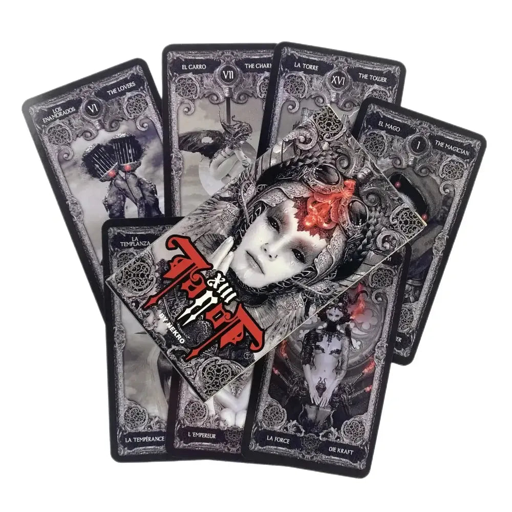 🖤 XIII Dark Tarot Divination Deck – English Version Oracle Board Game for Parties TT28