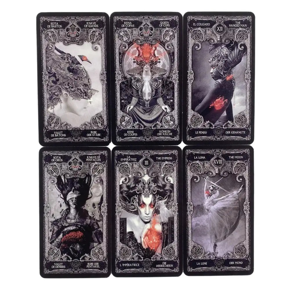 🖤 XIII Dark Tarot Divination Deck – English Version Oracle Board Game for Parties