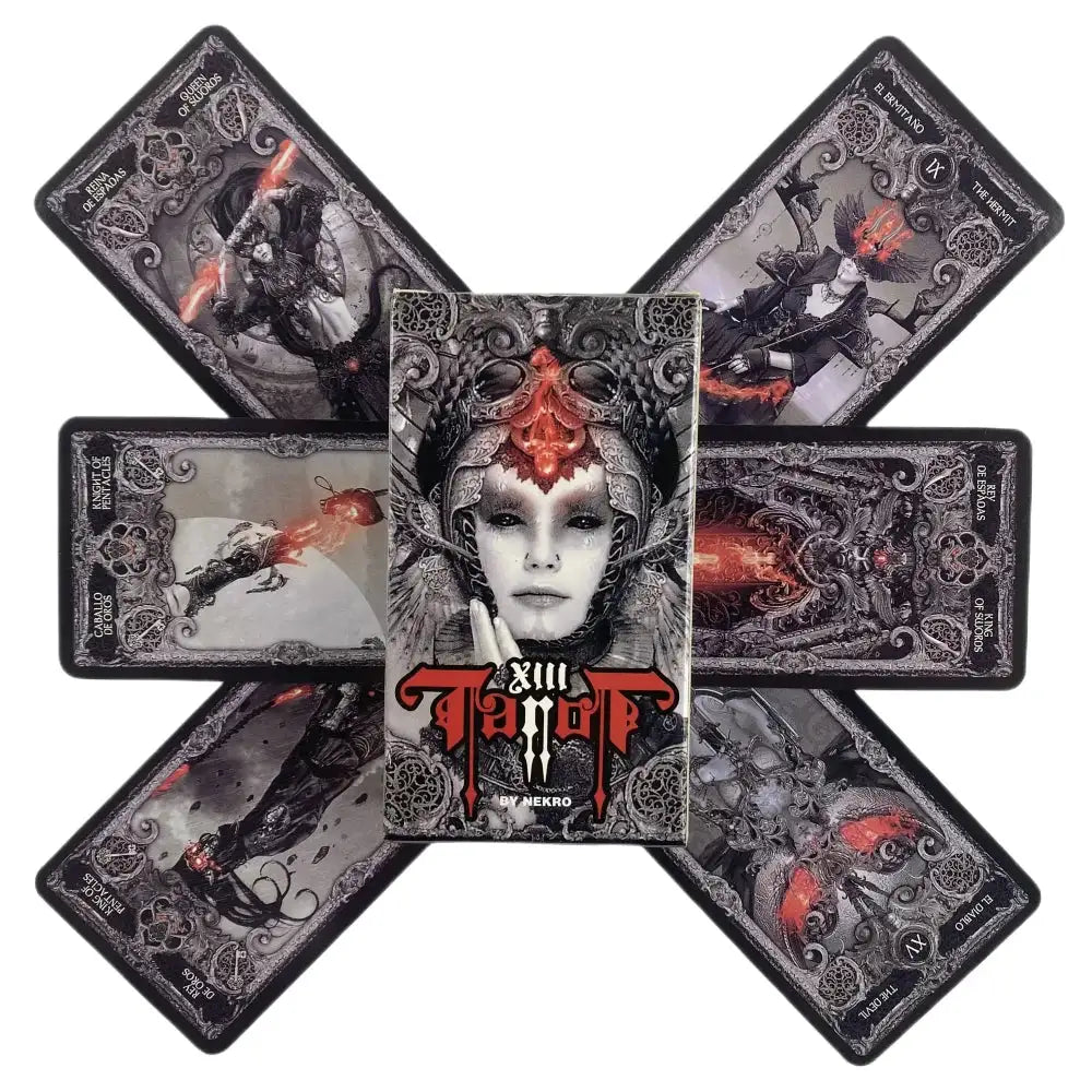 🖤 XIII Dark Tarot Divination Deck – English Version Oracle Board Game for Parties