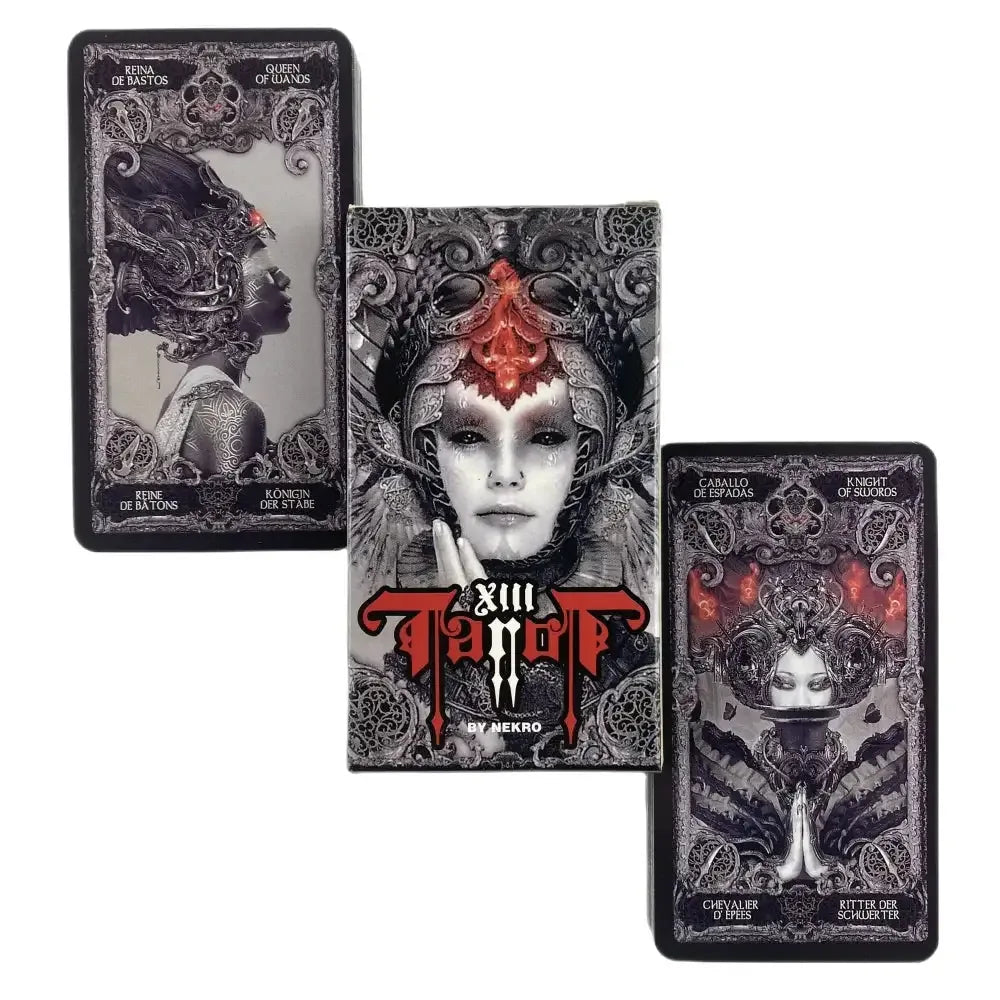 🖤 XIII Dark Tarot Divination Deck – English Version Oracle Board Game for Parties