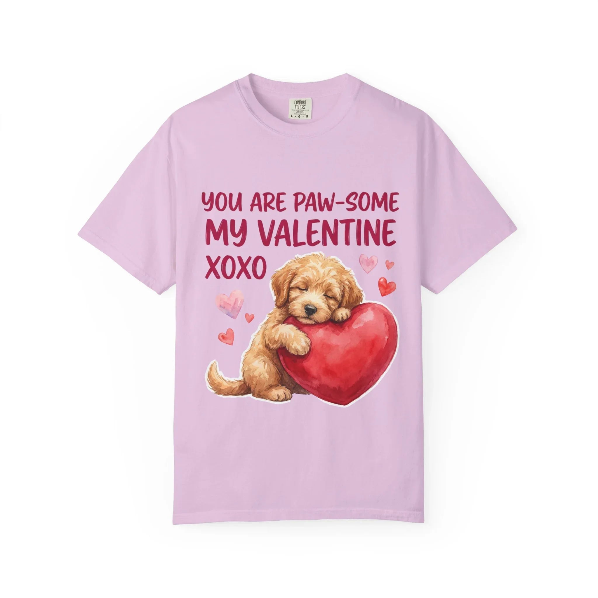 You Are Paw-some Valentine T-Shirt | Puppy Heart My Valentine Dog Love Graphic Tee Orchid