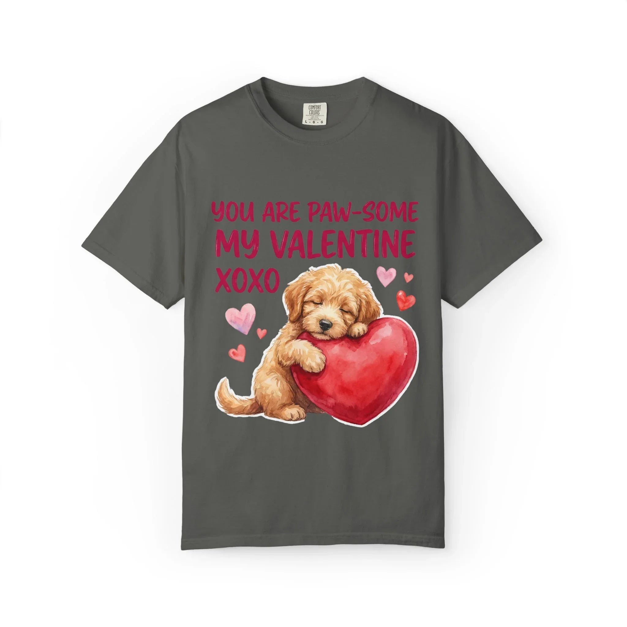 You Are Paw-some Valentine T-Shirt | Puppy Heart My Valentine Dog Love Graphic Tee Pepper