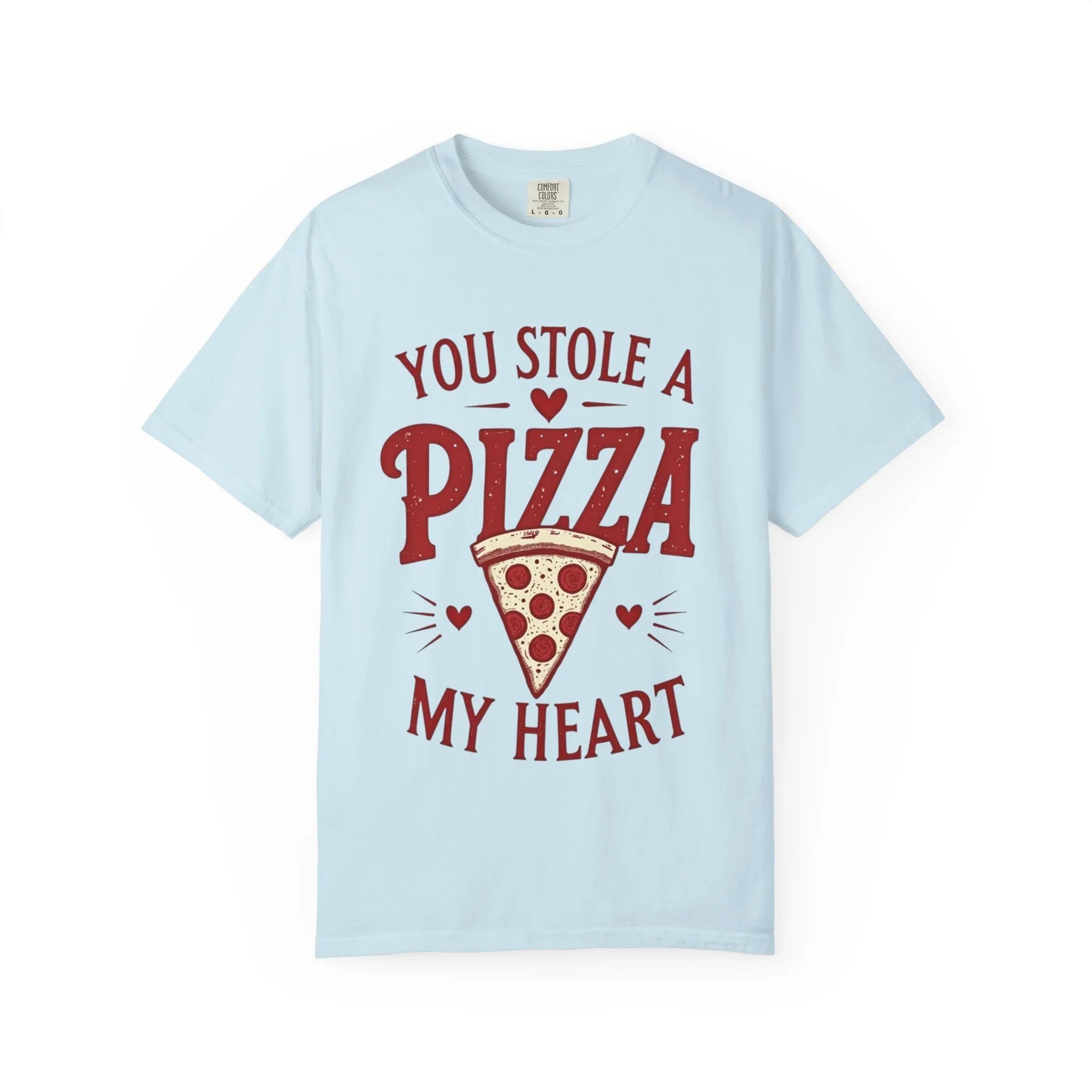 You Stole a Pizza My Heart Shirt, Funny Pizza Pun T-Shirt, Cute Foodie Valentine Tee, Pizza Lover Gift, Couples Date Night Chambray