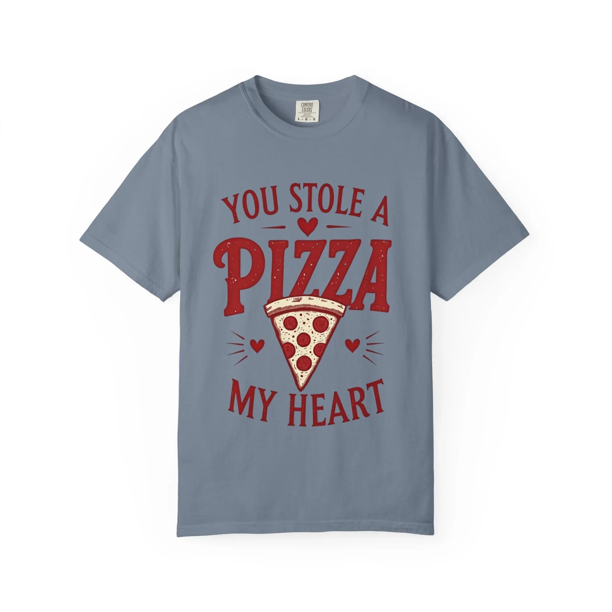 You Stole a Pizza My Heart Shirt, Funny Pizza Pun T-Shirt, Cute Foodie Valentine Tee, Pizza Lover Gift, Couples Date Night Blue Jean