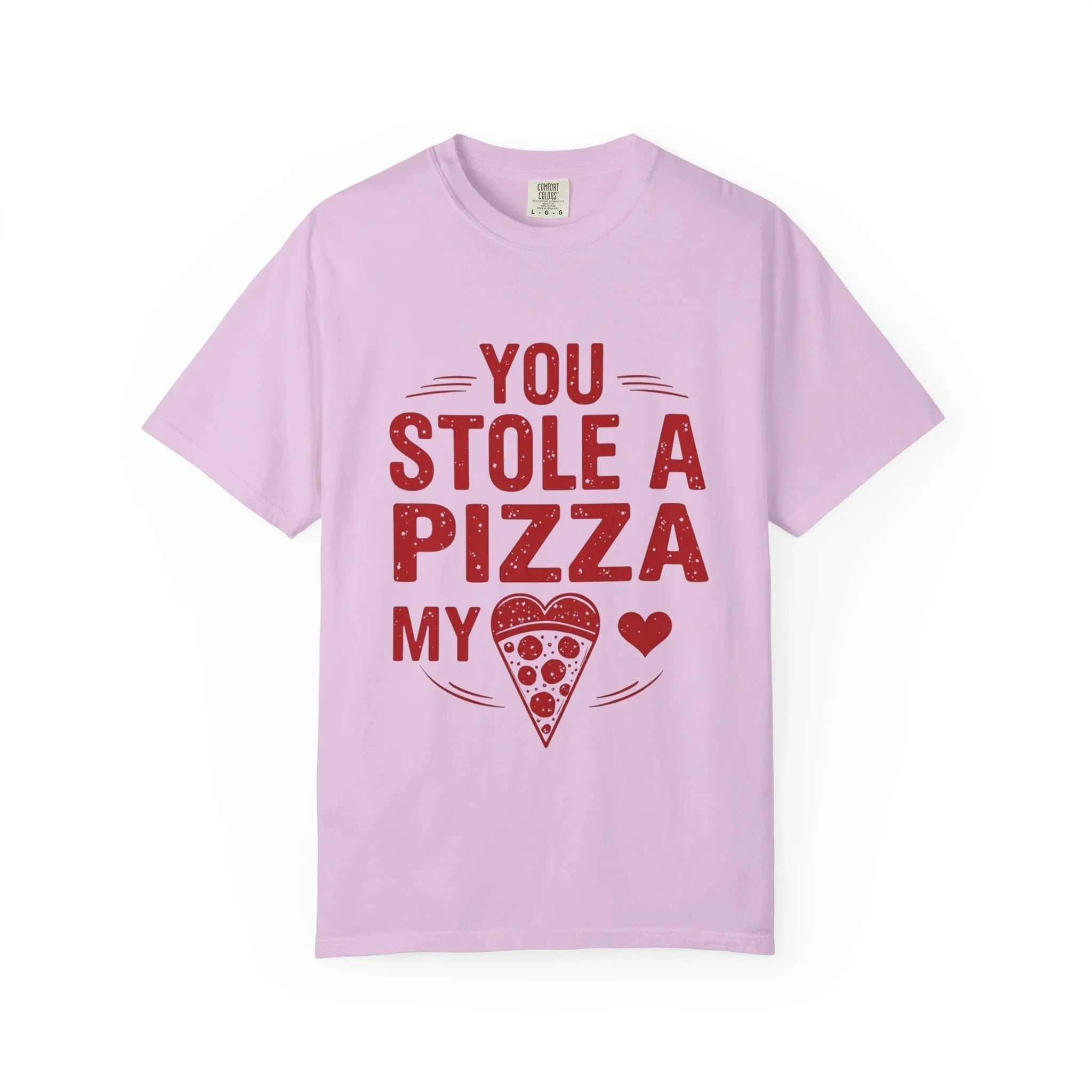 You Stole a Pizza My Heart Shirt, Funny Pizza Pun Tee, Cute Foodie Valentine T-Shirt, Pizza Lover Gift, Couples Date Night Orchid