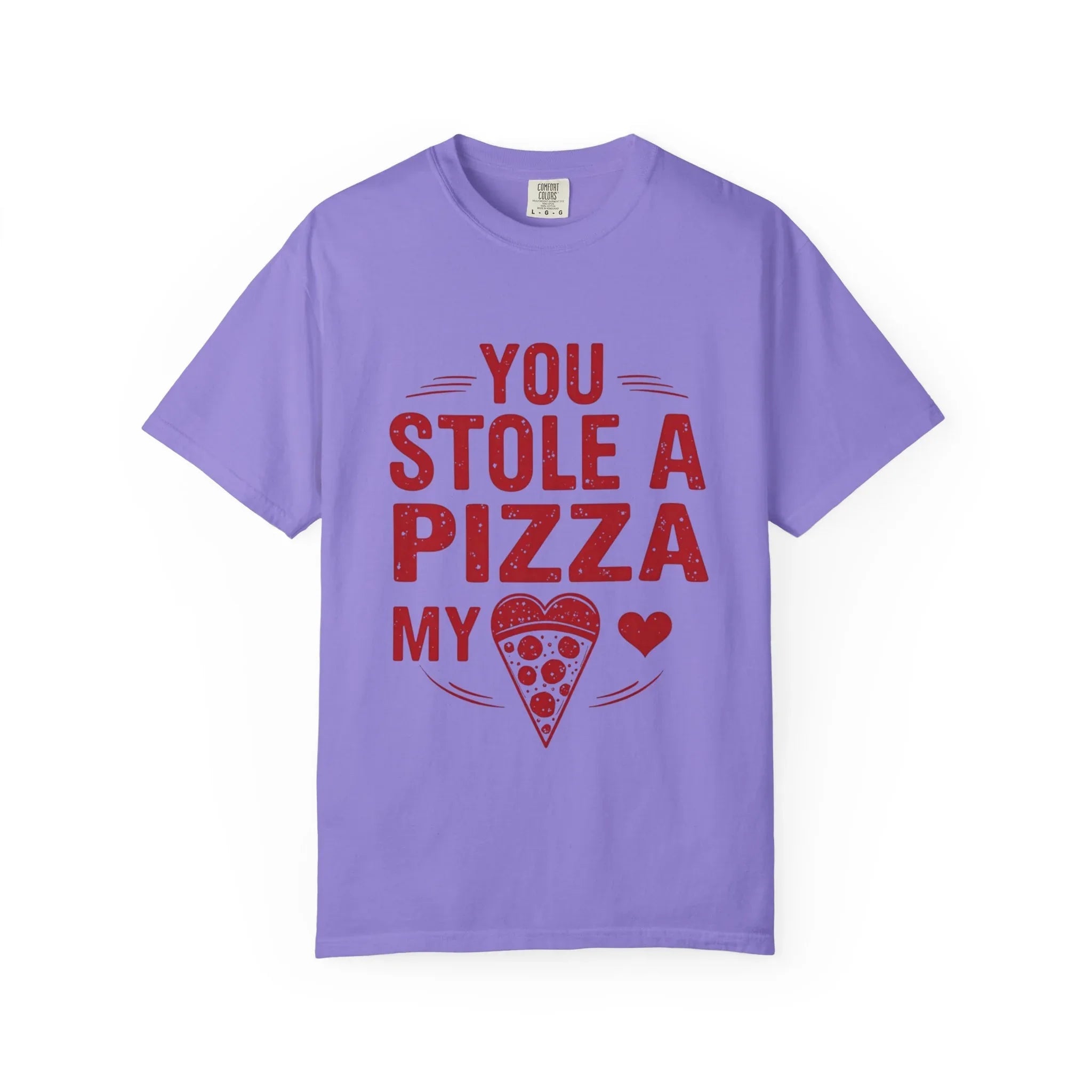You Stole a Pizza My Heart Shirt, Funny Pizza Pun Tee, Cute Foodie Valentine T-Shirt, Pizza Lover Gift, Couples Date Night Violet