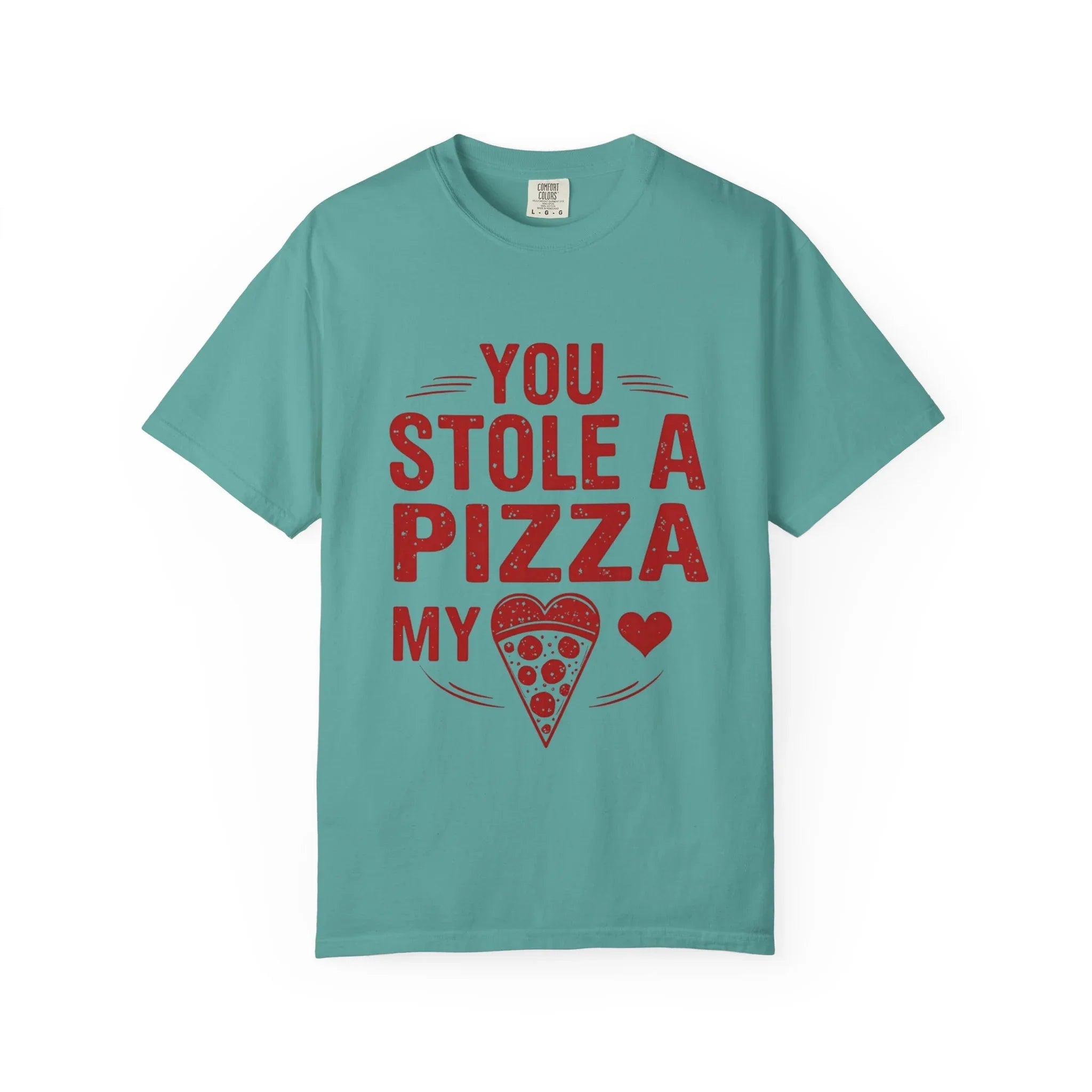 You Stole a Pizza My Heart Shirt, Funny Pizza Pun Tee, Cute Foodie Valentine T-Shirt, Pizza Lover Gift, Couples Date Night Seafoam