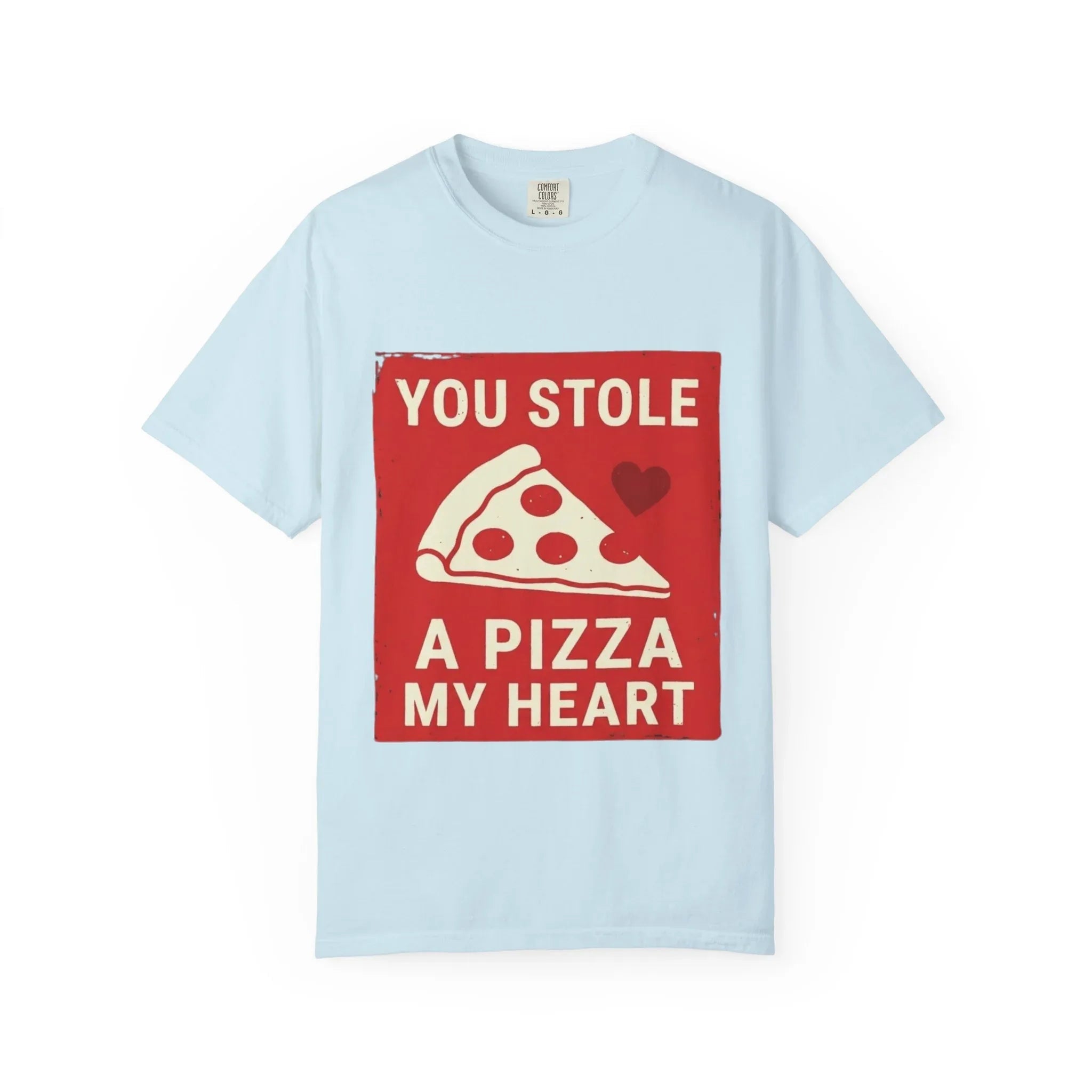 You Stole a Pizza My Heart Shirt, Funny Pizza Pun Tee, Cute Valentine Food T-Shirt, Pizza Lover Gift, Couples Date Night Chambray