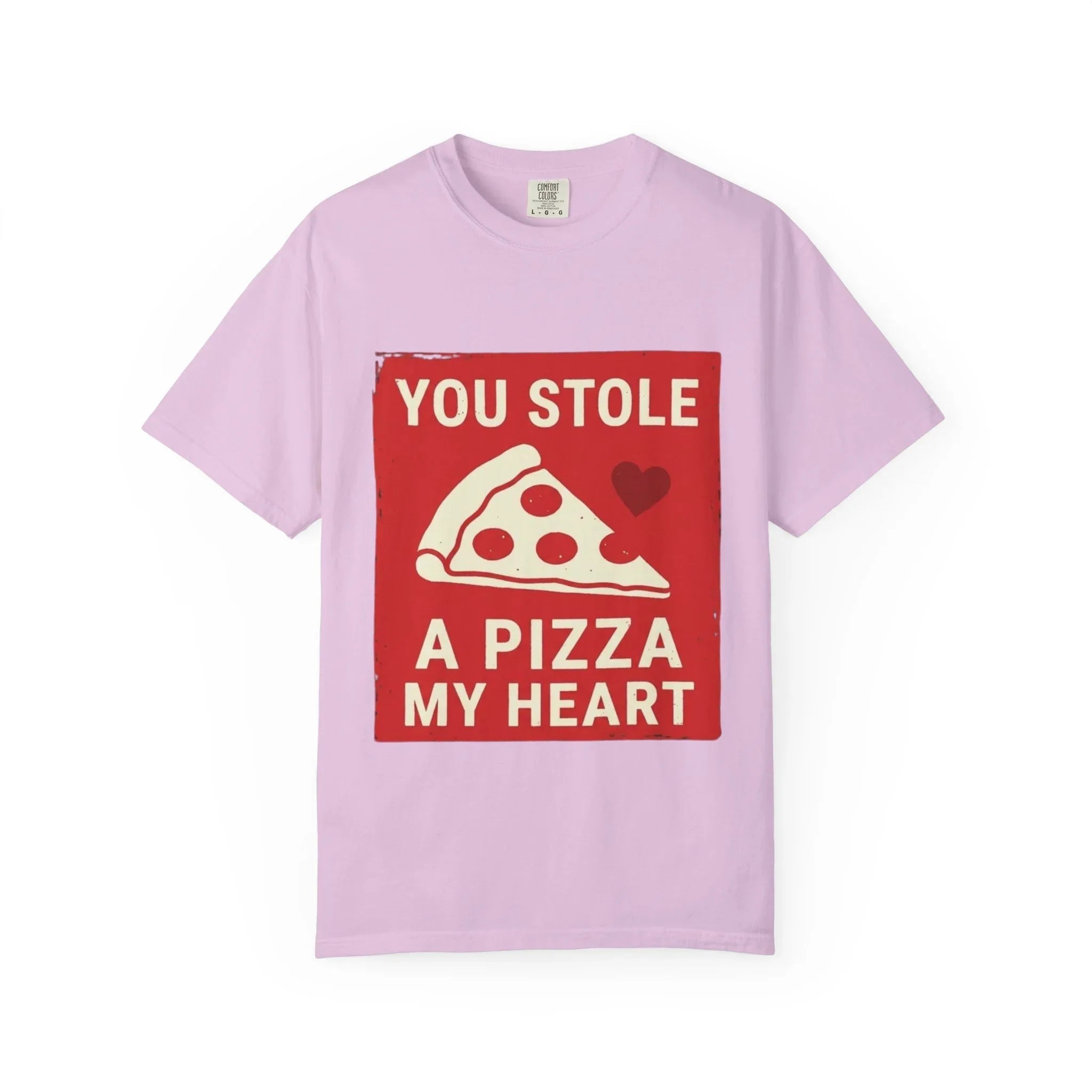 You Stole a Pizza My Heart Shirt, Funny Pizza Pun Tee, Cute Valentine Food T-Shirt, Pizza Lover Gift, Couples Date Night Orchid