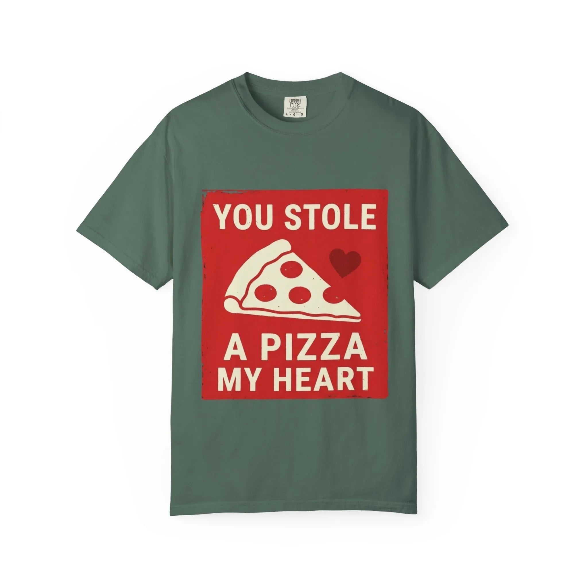 You Stole a Pizza My Heart Shirt, Funny Pizza Pun Tee, Cute Valentine Food T-Shirt, Pizza Lover Gift, Couples Date Night Blue Spruce