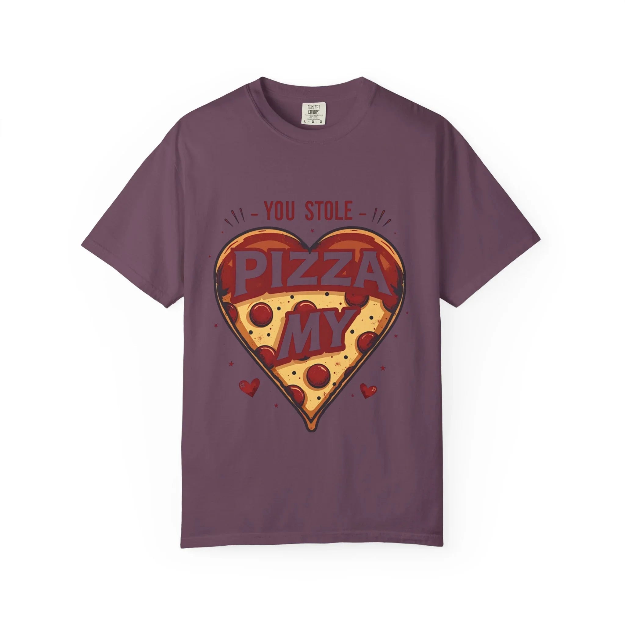 You Stole My Pizza Shirt, Pizza Heart Tee, Cute Food Pun T-Shirt, Funny Valentine Gift, Pizza Lover Couples Date Night Berry M