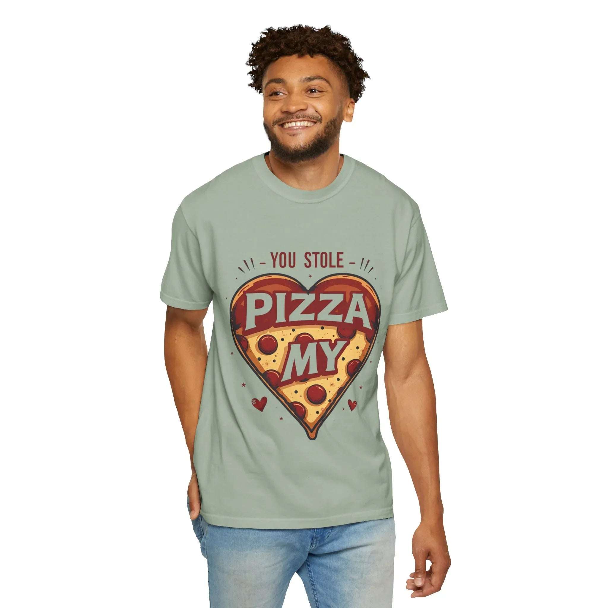 You Stole My Pizza Shirt, Pizza Heart Tee, Cute Food Pun T-Shirt, Funny Valentine Gift, Pizza Lover Couples Date Night Bay