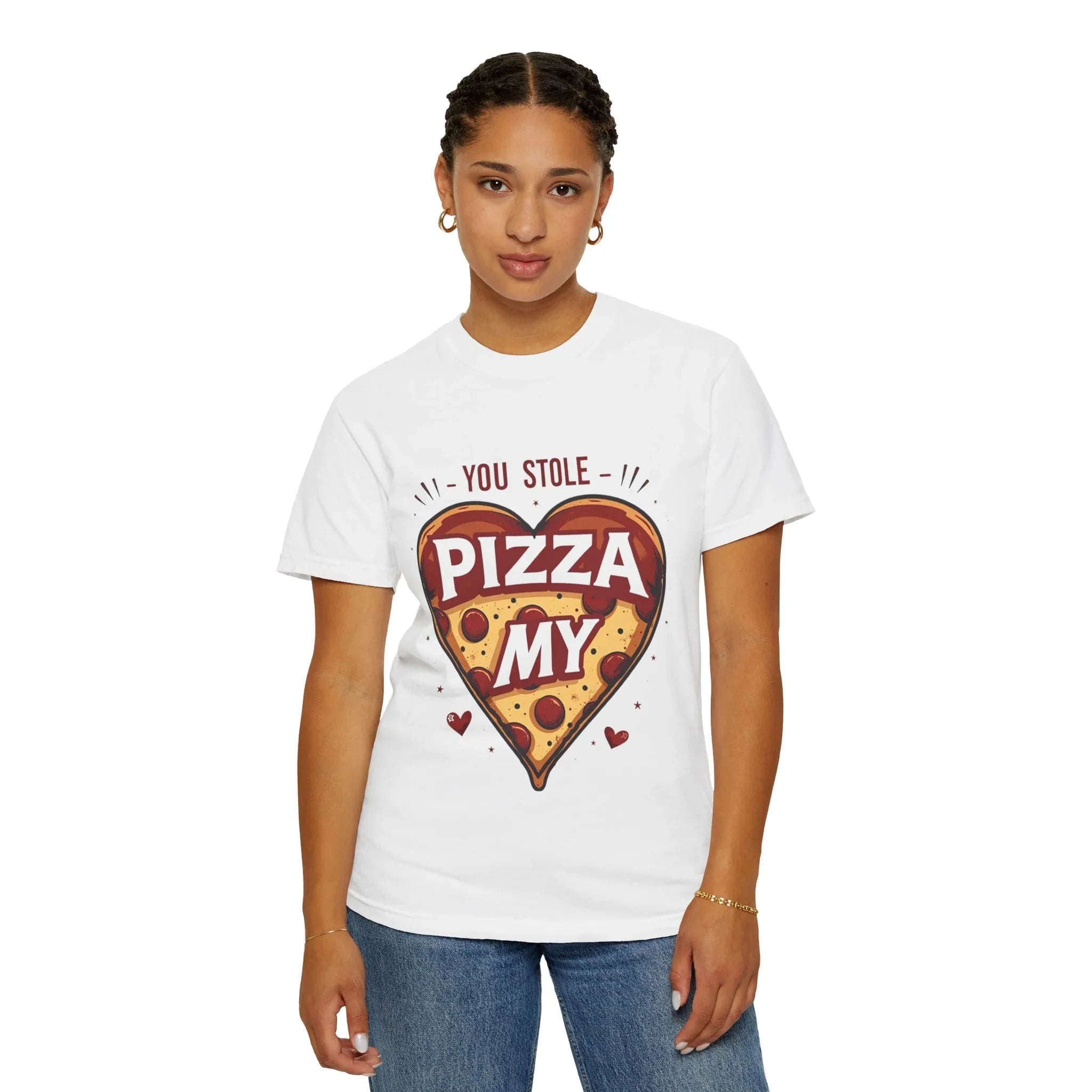 You Stole My Pizza Shirt, Pizza Heart Tee, Cute Food Pun T-Shirt, Funny Valentine Gift, Pizza Lover Couples Date Night