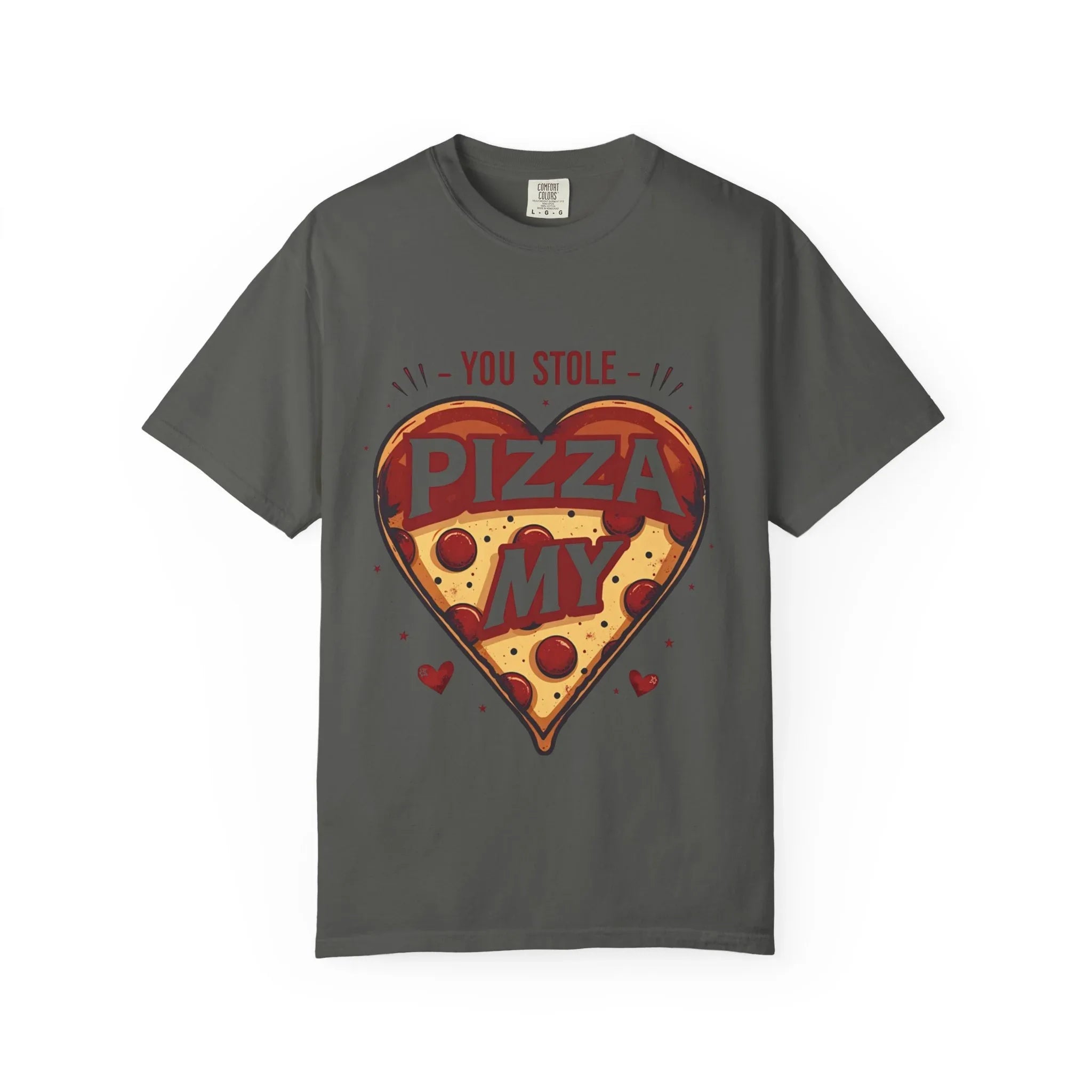 You Stole My Pizza Shirt, Pizza Heart Tee, Cute Food Pun T-Shirt, Funny Valentine Gift, Pizza Lover Couples Date Night Pepper