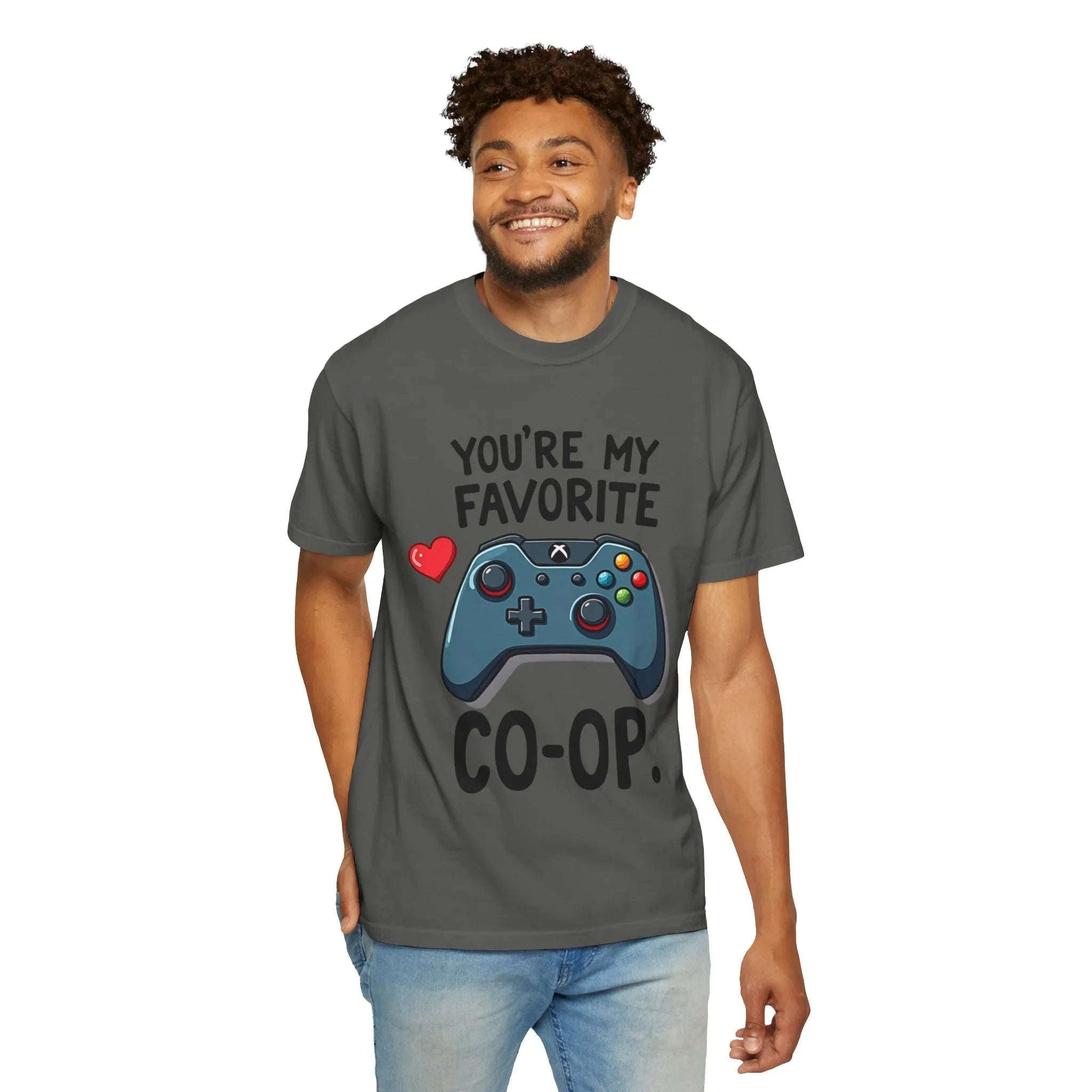 Youre My Favorite Co Op Controller Shirt, Gamer Couple T-Shirt, Cute Controller Heart Tee, Player 2 Gift, Valentine Gaming