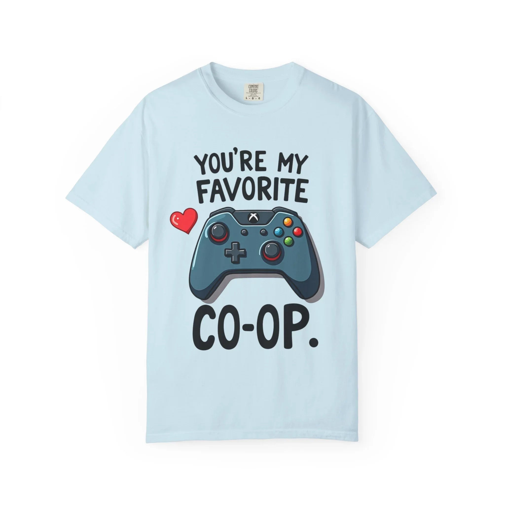 Youre My Favorite Co Op Controller Shirt, Gamer Couple T-Shirt, Cute Controller Heart Tee, Player 2 Gift, Valentine Gaming Chambray
