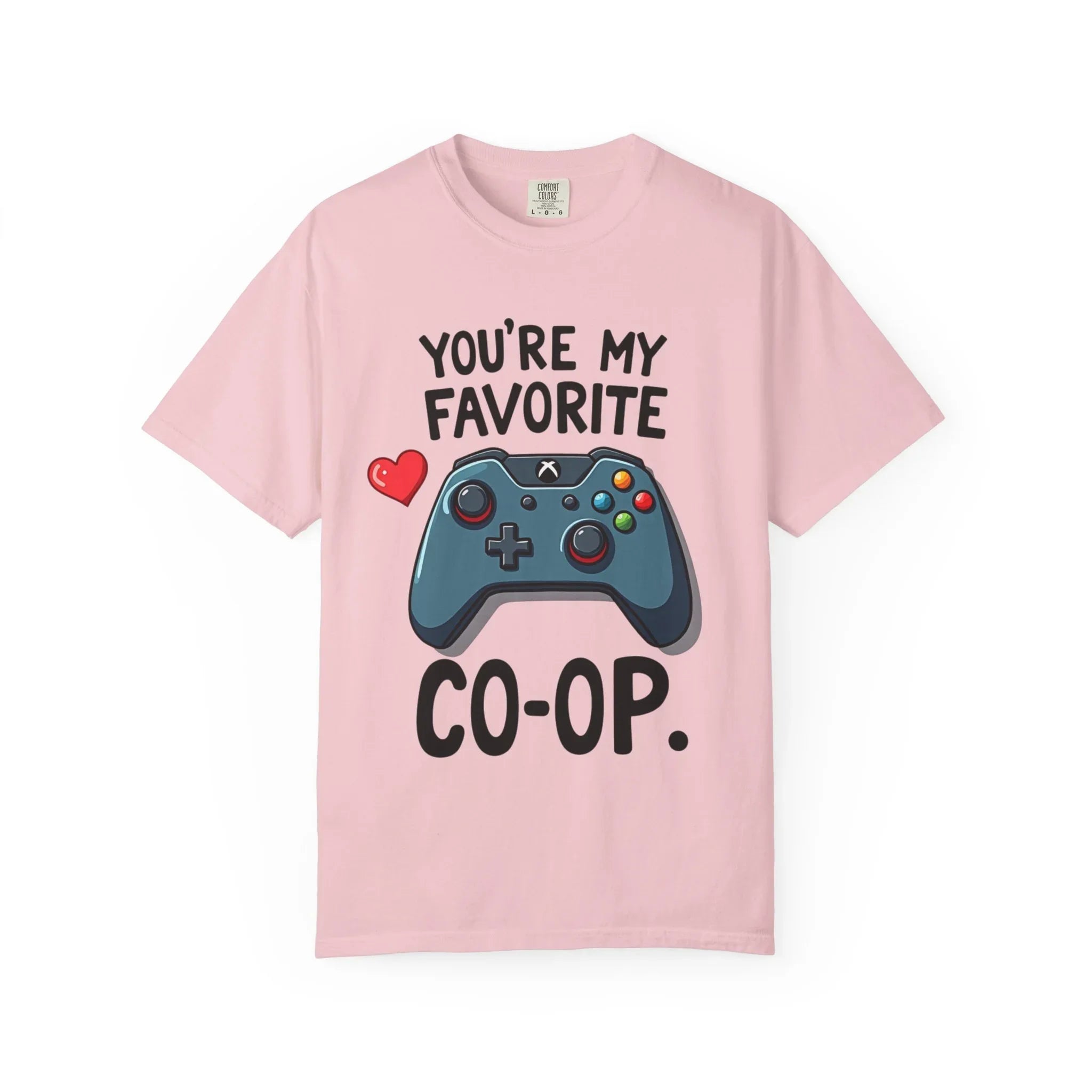 Youre My Favorite Co Op Controller Shirt, Gamer Couple T-Shirt, Cute Controller Heart Tee, Player 2 Gift, Valentine Gaming Blossom
