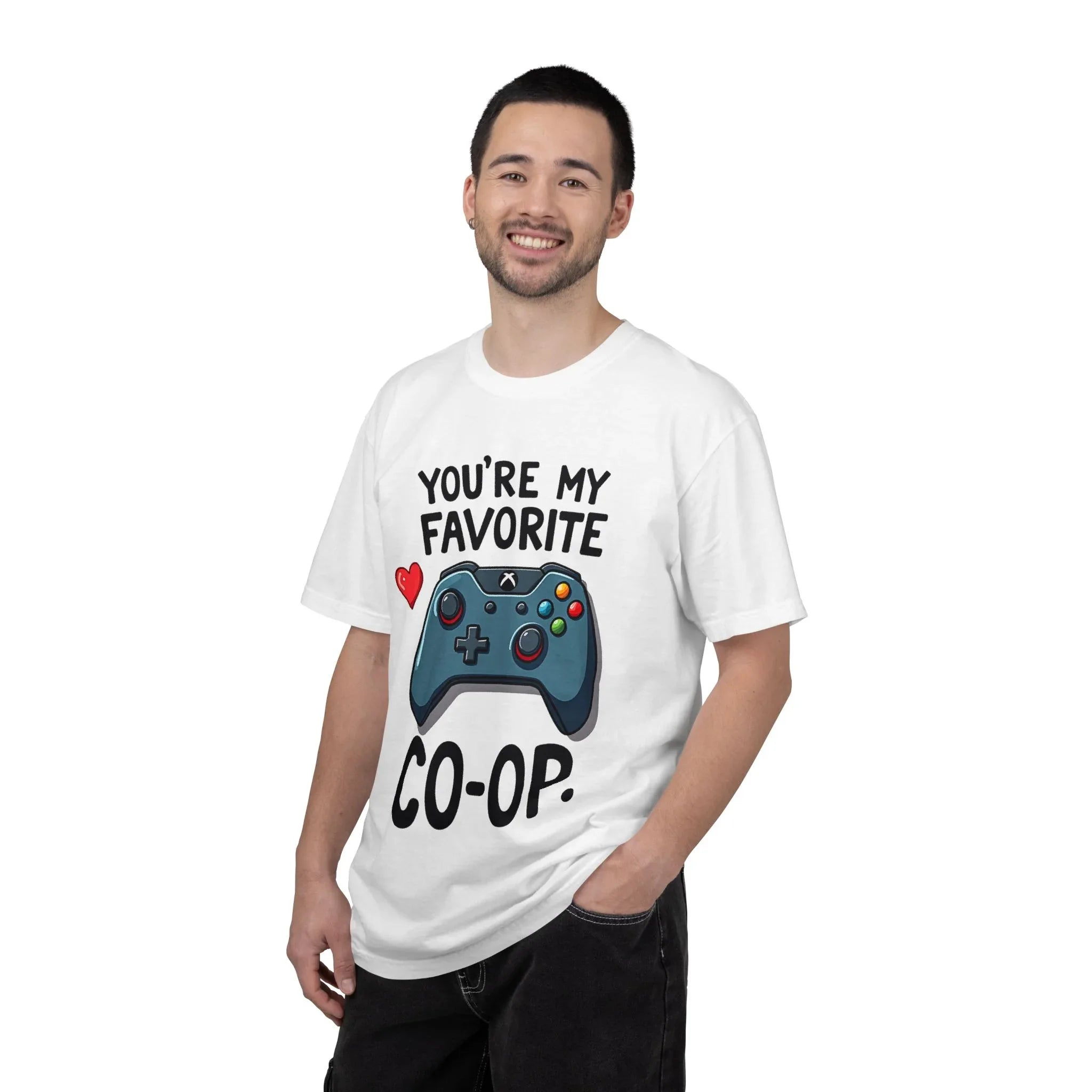 Youre My Favorite Co Op Controller Shirt, Gamer Couple T-Shirt, Cute Controller Heart Tee, Player 2 Gift, Valentine Gaming