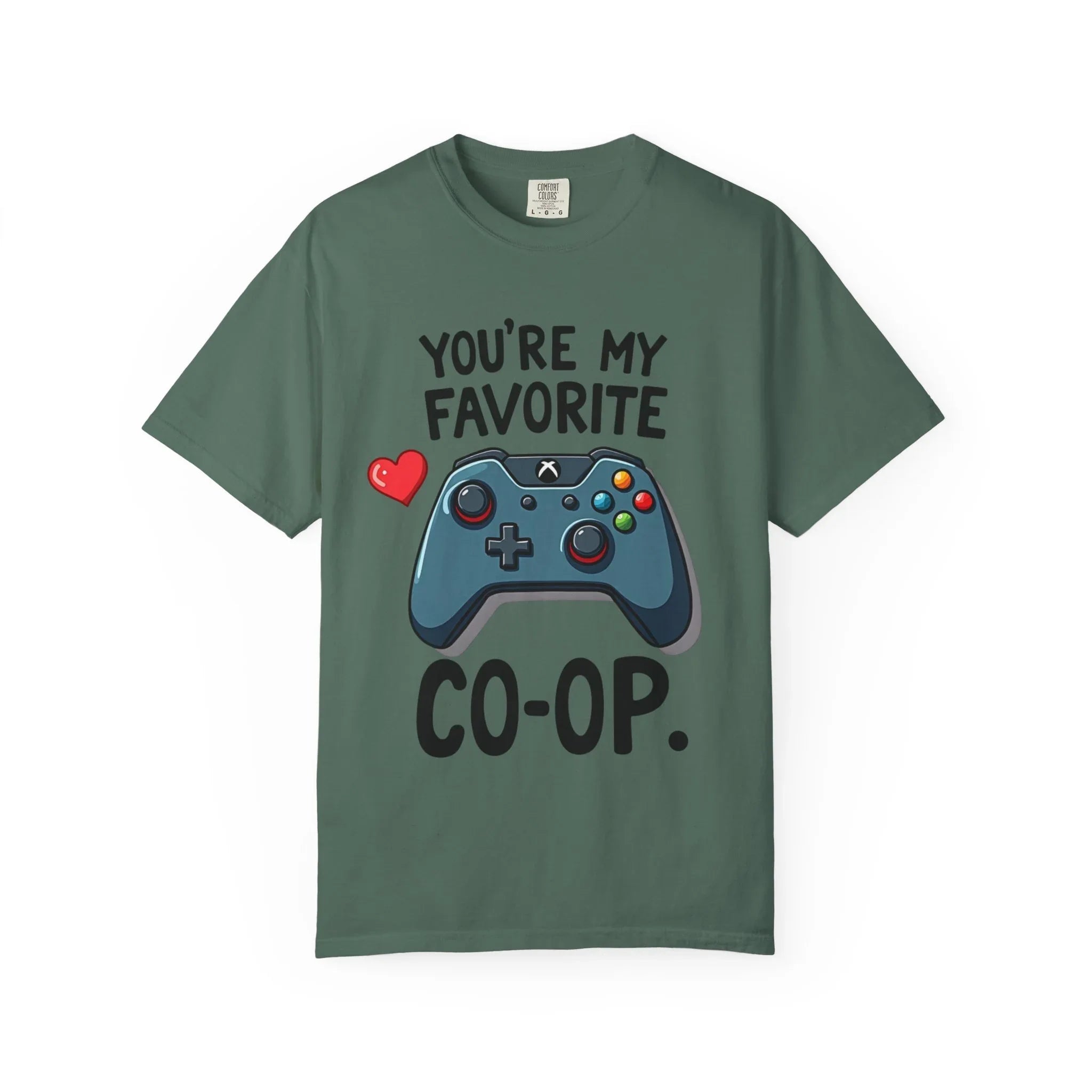 Youre My Favorite Co Op Controller Shirt, Gamer Couple T-Shirt, Cute Controller Heart Tee, Player 2 Gift, Valentine Gaming Blue Spruce