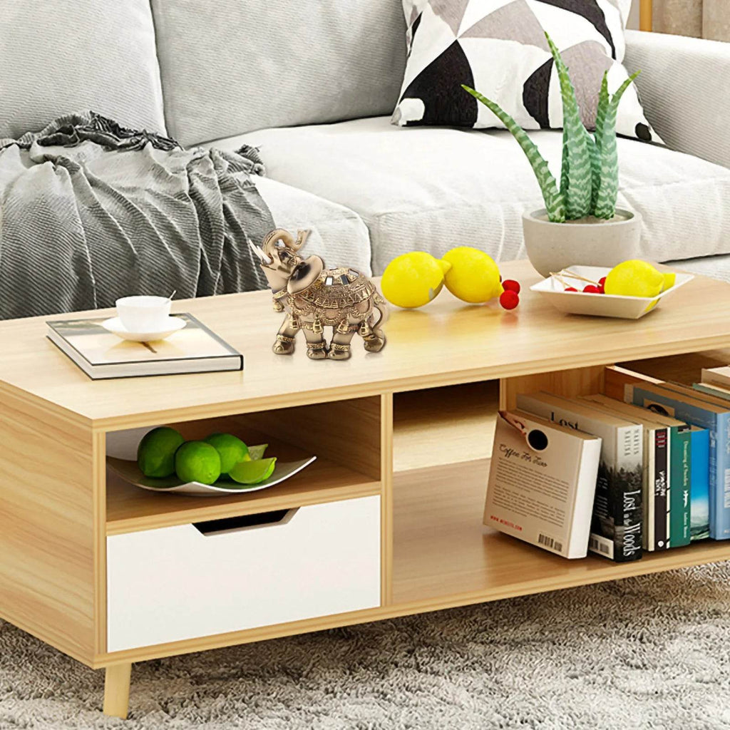 Golden Feng Shui Elephant Statue - Thai Elephant Decor for Wealth, Prosperity & Good Fortune - Elegant Resin Sculpture for Home & Office Décor