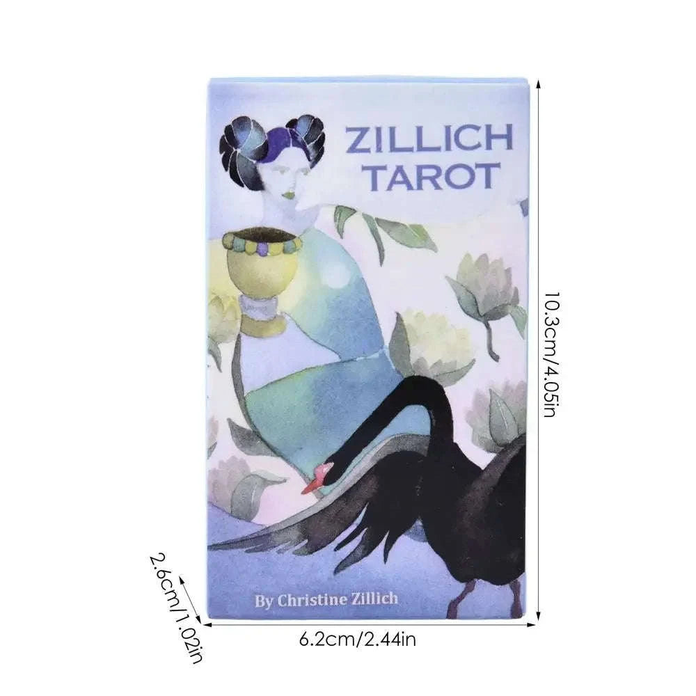 Zillich Tarot Deck – 78-Card Deck with Colorful Guidebook for Divination and Board Games – English Edition