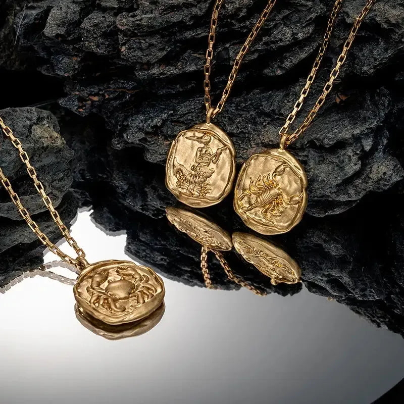 ✨ Zodiac Necklace Constellation Necklaces – Complete Set of 12 Astrology Pendants | Unisex Jewelry for Aries, Taurus, Gemini, Cancer, Leo, Virgo, Scorpio, Sagittarius, Capricorn, Pisces